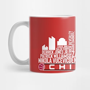 Chicago Basketball Team 23 Player Roster, Chicago City Skyline Mug